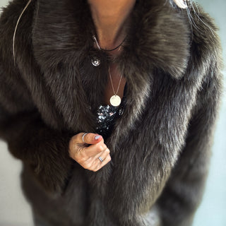 Faux fur KHAKI BROWN jacket *NEW*