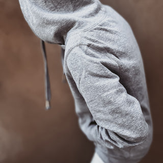 Light heather crossover grey college hoody *NEW*
