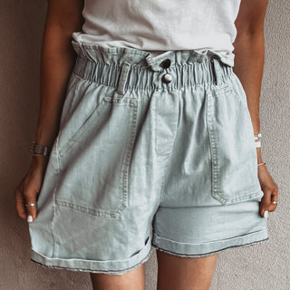 Poppy paperbag shorts DENIM BLUE
