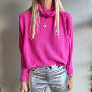 Neon pink Cuba roll neck jumper *NEW*