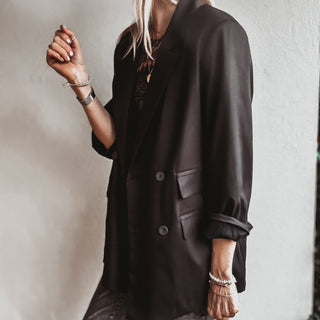 Black double breasted  blazer NEW*