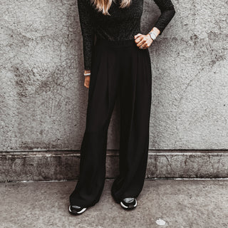 BLACK Amy palazzo pants