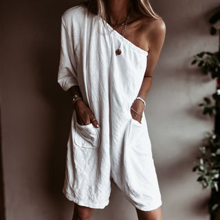 White off shoulder beach playsuit *NEW*