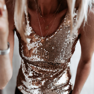 Suzi GOLD sequin top *NEW*