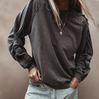Vintage grey ruffle sleeve sweatshirt *NEW*