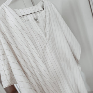 Altair Subtle stripe vintage white dress *NEW*