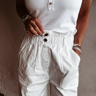 Poppy paperbag shorts CREAM