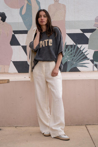 Cream Antares LINEN palazzos  *NEW*