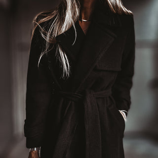 Lucy BLACK long winter coat *NEW*