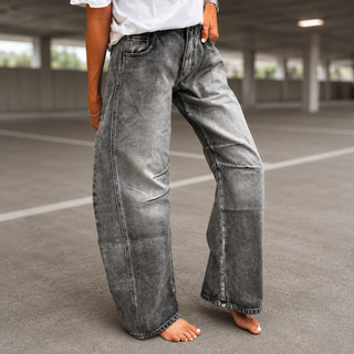 Billie stone washed grey barrel jeans *NEW*