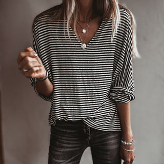 Montage V neck breton striped top *NEW*