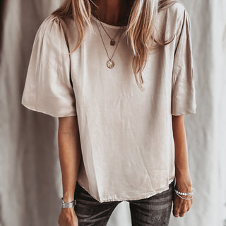 Grafton beige satin blouse *NEW*