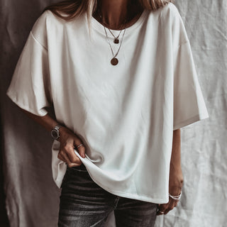 Slouchy Cream sweat tee  *NEW*