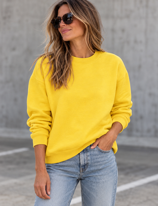 Sunshine yellow sweatshirt *relaxed style*
