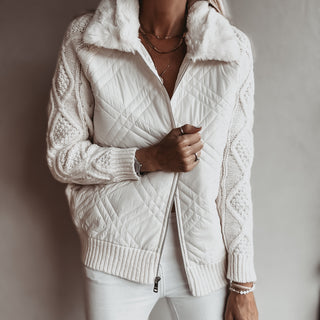 Tessa quilted VINTAGE WHITE bomber