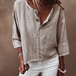 Loli BEIGE linen blouse *NEW*