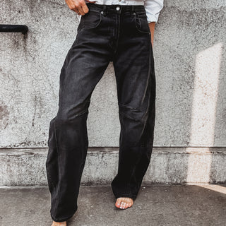 Bilbao washed dark grey barrel jeans *NEW*