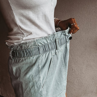 Poppy paperbag shorts DENIM BLUE