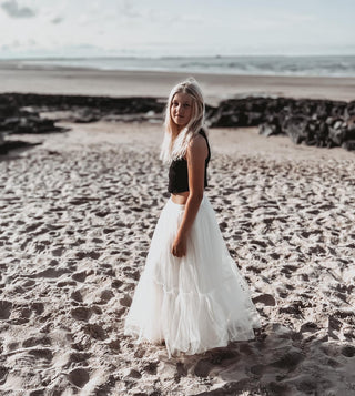 Toulouse VINTAGE WHITE tulle skirt