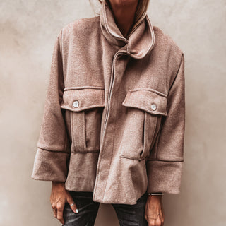 Taupe boyfriend bomber jacket *NEW*