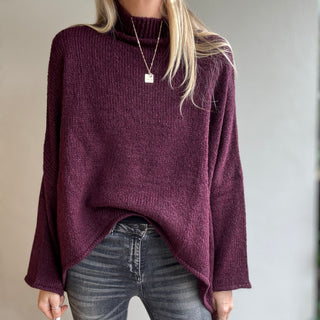 Milano BURGUNDY high neck jumper *NEW*