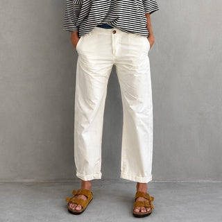 Stylish Cream chino jeans with denim waistband  *NEW*