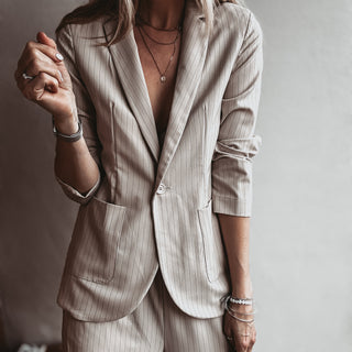 Pin stripe desert beige suit *SALE*