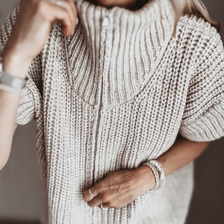 CREAM Zip knit *NEW*