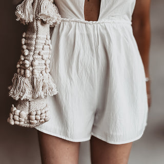 Lara Vintage white playsuit *NEW*