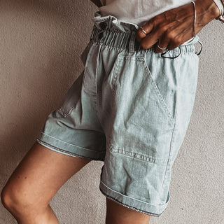 Poppy paperbag shorts DENIM BLUE