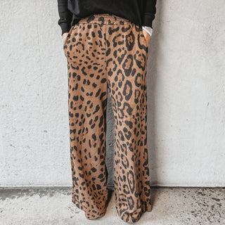 Leopard wide leg joggers *NEW*