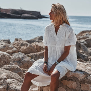 Sevena broderie anglais WHITE dress