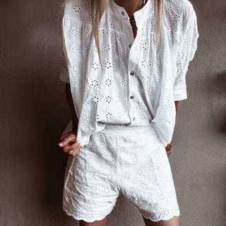 Pompano Broderie floaty Blouse *NEW*