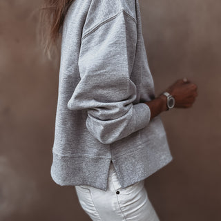 Cora Light heather grey college hoody *NEW*