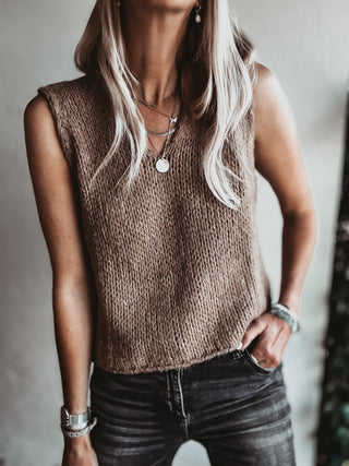 Nantes CARAMEL knitted tank *NEW*