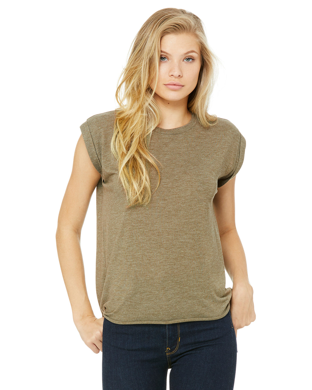 Vintage khaki flowy top