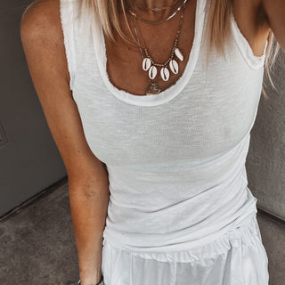 IBIZA TOWN tank top WHITE *NEW*