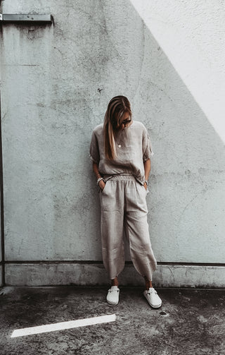 BEIGE Lima linen pants