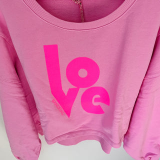Neon pink LOVE sweatshirt *NEW*
