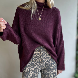 Milano BURGUNDY high neck jumper *NEW*