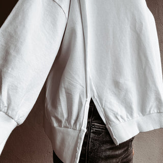 WHITE Perugia super slouchy sweatshirt *NEW*
