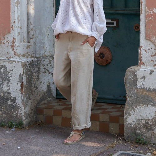 Beige Glacia LINEN pants  *NEW*