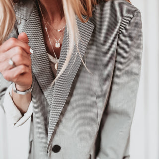 Merino black check blazer *NEW*