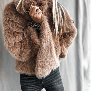Light camel Faux fur jacket *NEW*