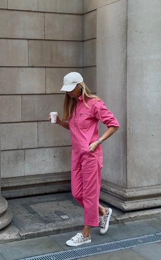 Pink denim boiler suit *NEW*