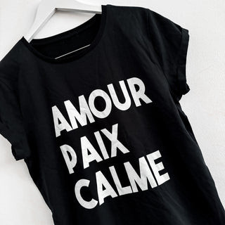 Amour black tee *size Uk 12-14*