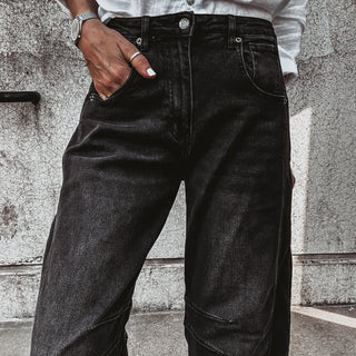 Bilbao washed dark grey barrel jeans *NEW*
