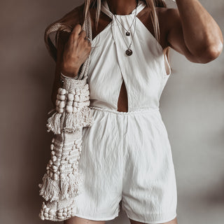 Lara Vintage white playsuit *NEW*