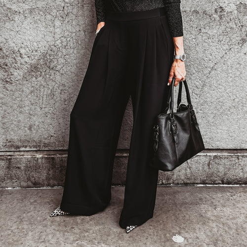 BLACK Amy palazzo pants