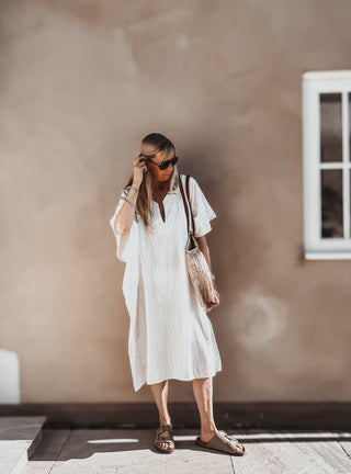 Altair Subtle stripe vintage white dress *NEW*
